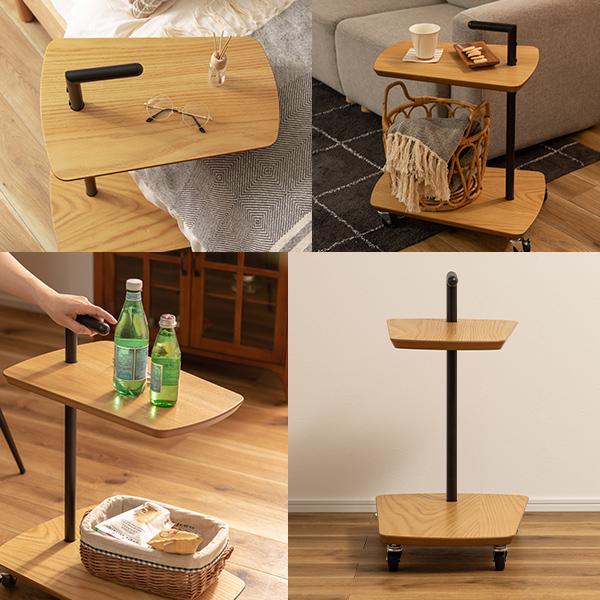 ワゴンサイドテーブル サイドテーブル コンパクト キャスター付き