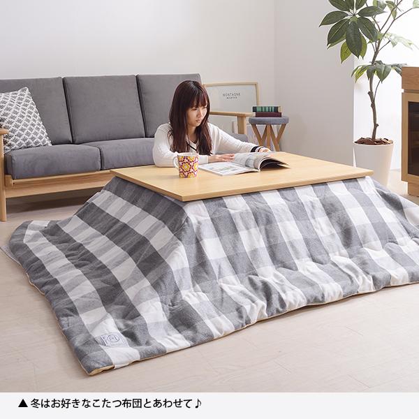北欧デザイン こたつ テーブル コタツ 炬燵 ローテーブル スリム 長方形 スクエア 105x75cm リモートワーク テレワーク フラットヒーター こたつテーブル 単品_5