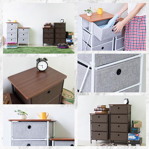 簡単組立チェスト4段 簡単組み立て チェスト 北欧 取り外し 収納 軽量