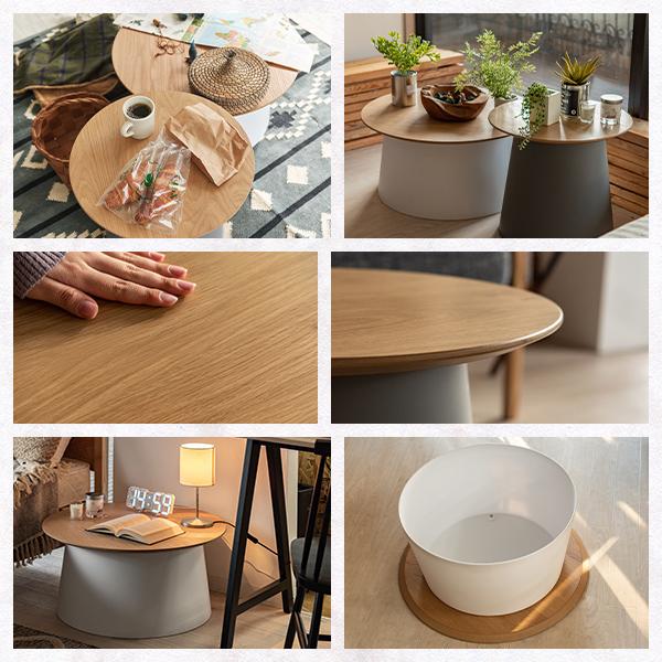 ラウンドテーブル Lサイズ テーブル 丸 ポリプロピレン サイドテーブル