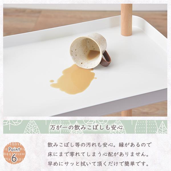木製マルチワゴン 2段  ビーチ材 スチールワゴン キャスター付き キッチンワゴン サイドテーブル ナイトテーブル 北欧 シンプル ナチュラル 西海岸風_6