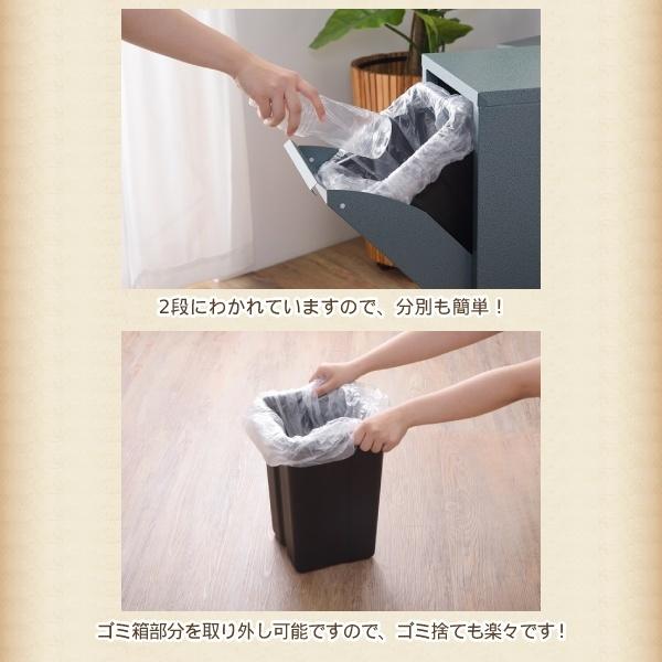 ゴミ箱 インテリア 家具 キッチンペール 分別 キャスター付き 2段