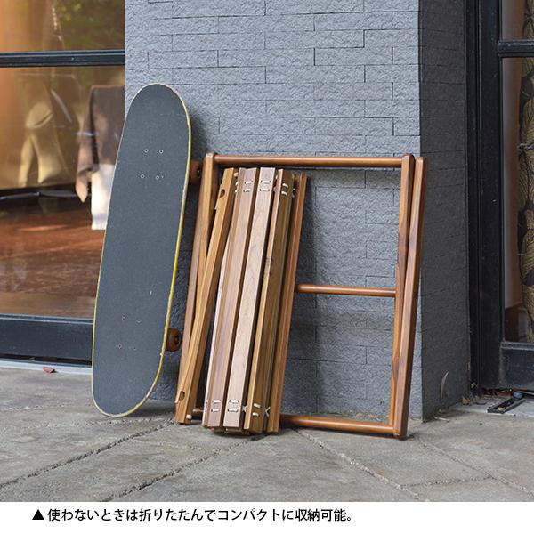天然木 チーク材 ロールトップテーブル アウトドア ローテーブル