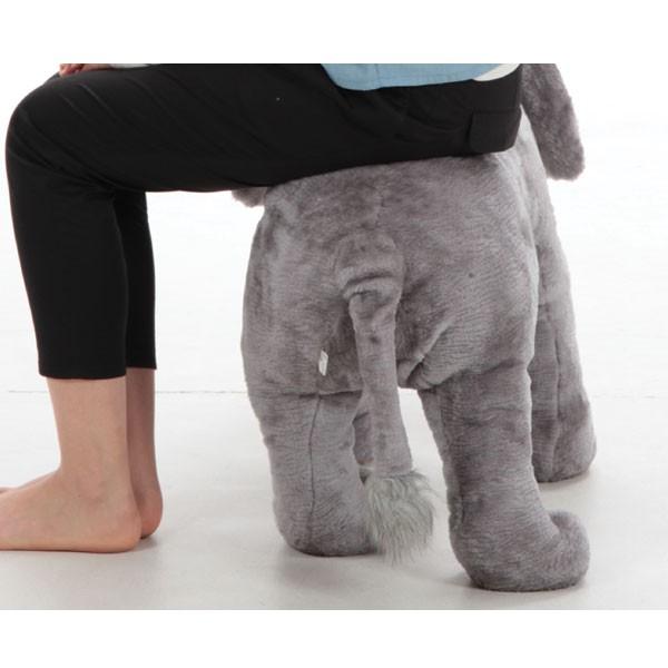 ゾウ 大人も座れるぬいぐるみ 耐荷重80kg スツール 動物 椅子 いす