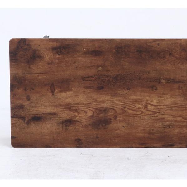 ヴィンテージ　 木製カウンターテーブル　アンティーク　テーブル 国産杉無垢材】アンティークテーブルとベンチのセット ワーク