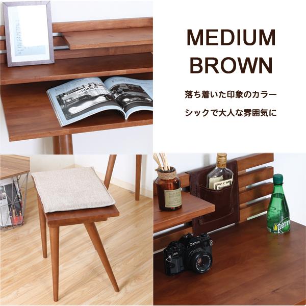フリーデスクセット（デスク+スツール） パソコンテーブル 棚付き