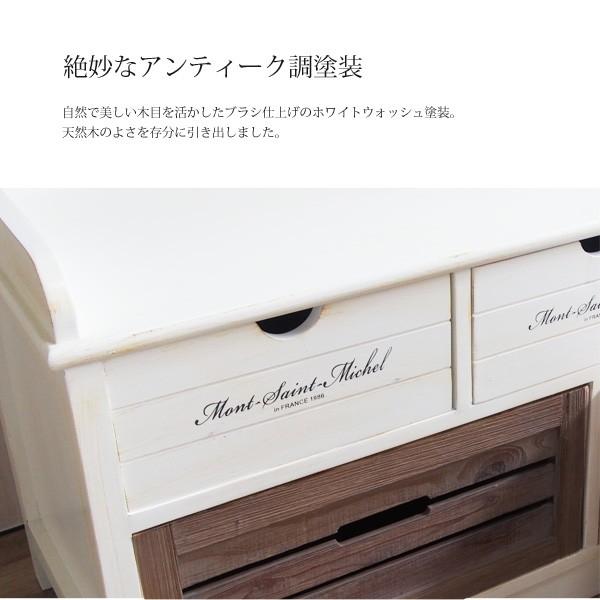 天然木使用 アンティークチェスト 4段S 桐・杉材使用 アンティーク調