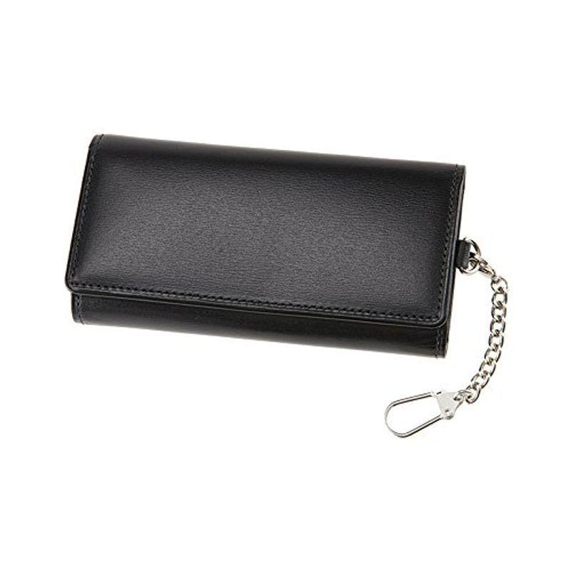 CYPRIS COLLECTIONキーケースボックスカーフ＆リンピッドカーフ 4684(ブラック×レッド)