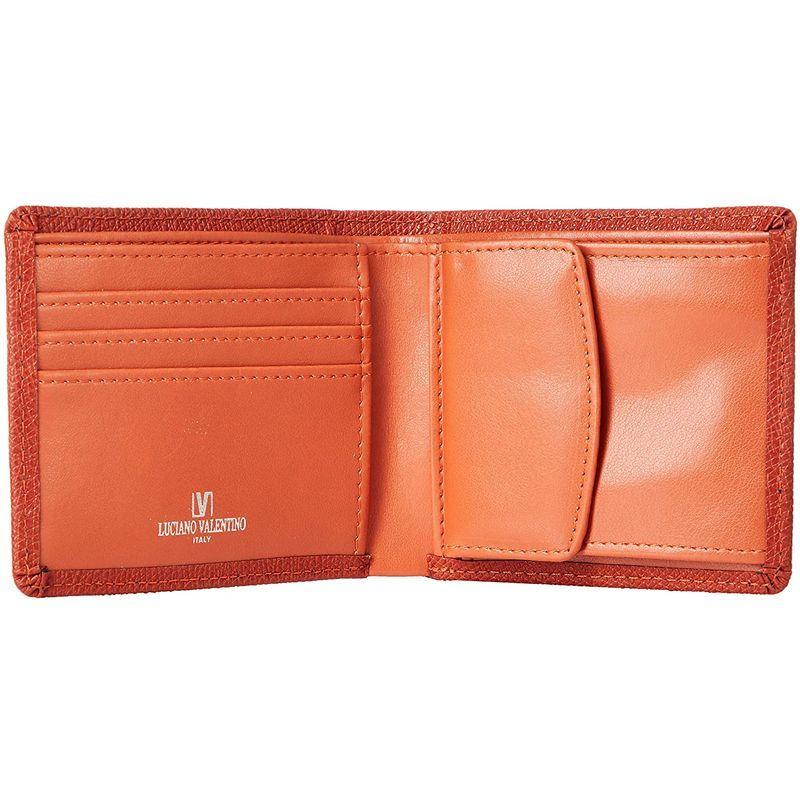 充実の品 財布 ルチアーノ バレンチノ シュリンクエンボス二つ折財布メンズ牛革 Luv 9002 Or オレンジ Www Threeriversofs Com