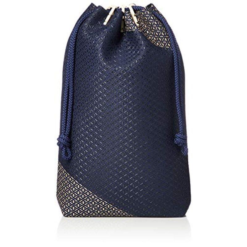 インデンヤ 庵合切袋 8217 庵 紺地鹿革×白漆黒漆 瓢箪柄 mci.com.my