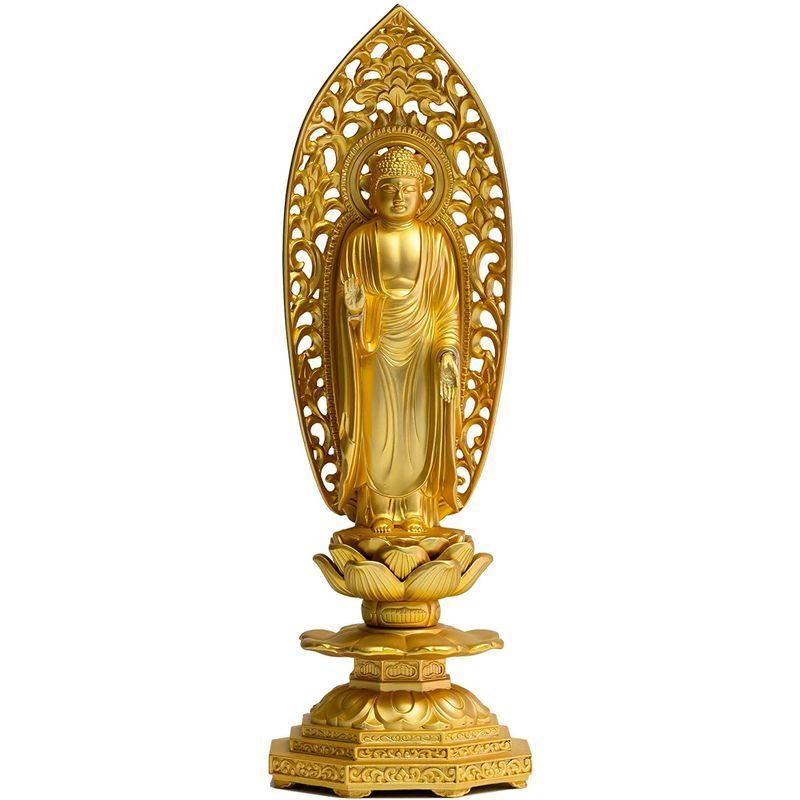 最大96％オフ！仏像 釈迦如来 19cm(金メッキ 24金) 仏師 仏壇、仏具