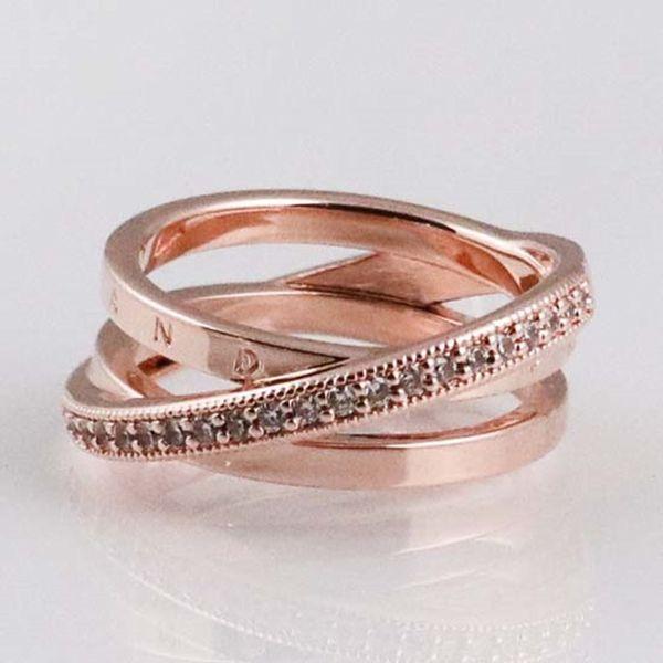 PANDORA パンドラ リング 指輪 Crossover Pave Triple Band Ring PANDORA パンドラ リング 指輪 Crossover Pave Triple Band Ring