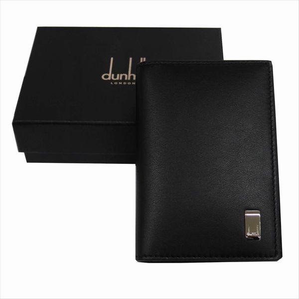送料無料 名刺入れ カードケース ダンヒル 本革 19F2F47AT001R/ BLACK SIDECAR dunhill（ダンヒル） 名刺入れ カードケース SIDECAR 19F2F47AT001R