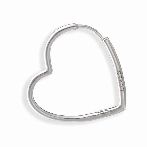 PANDORA（パンドラ） ピアス PANDORA Asymmetrical Heart Hoop Earring