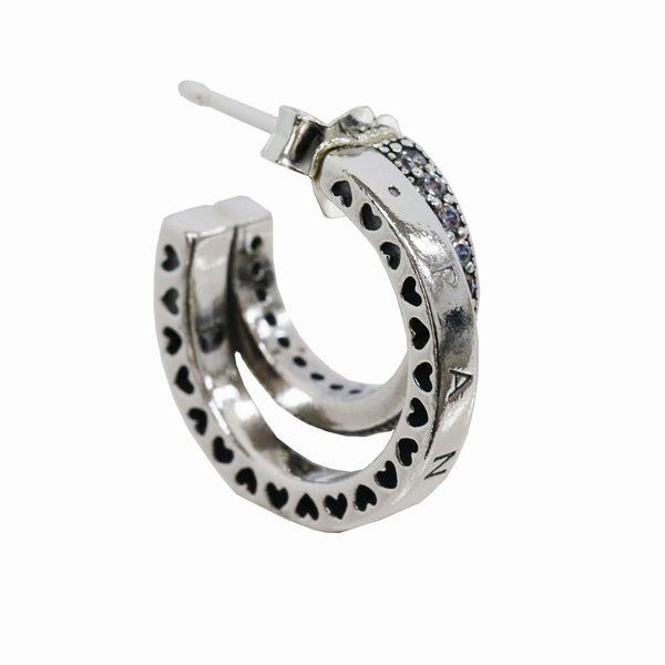 PANDORA（パンドラ） ピアス PANDORA Pave Double Hoop Earring