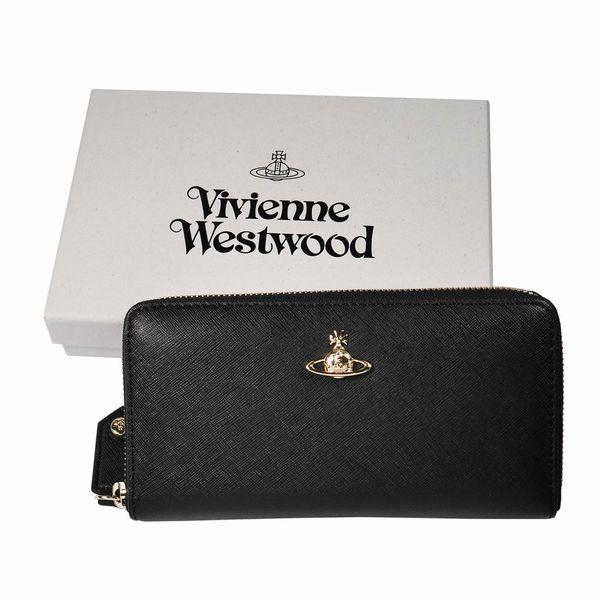 ヴィヴィアン財布 ラウンドファスナー長財布 レディース Vivienne Westwood ヴィヴィアンウェストウッド NO,15 SAFFIANO CLASSIC BLACK プレゼント ギフト｜at-shop｜05