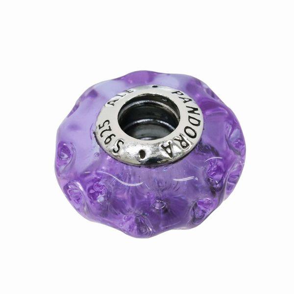 PANDORA パンドラ シルバー 925 チャーム ブレスレット パープル PANDORA（パンドラ） チャーム PANDORA Wavy Lavender Murano Glass