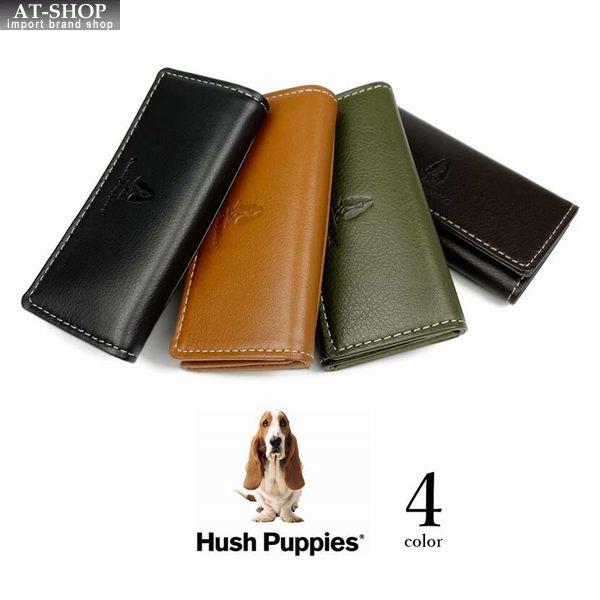 メンズ レディース キーケース 2022年新作 Hush Puppies ハッシュパピー リアルレザー キーケース 三つ折り キーホルダー 全