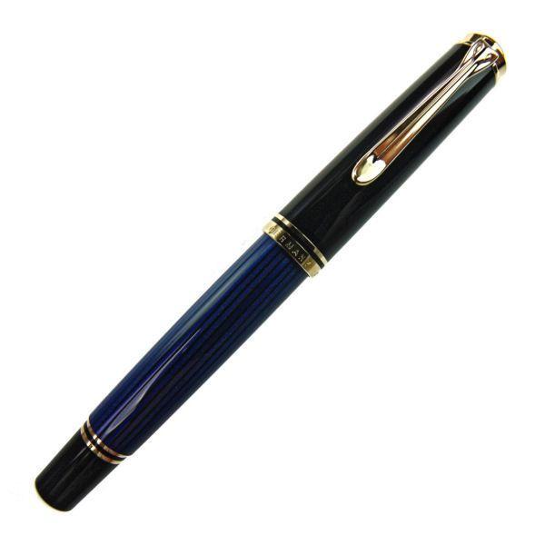 ペリカン Pelikan 万年筆 M600 スーベレーン 青縞 F 細字 Pelikan（ペリカン） 万年筆 スーベレーン M600 ブルー縞 ペン先 F