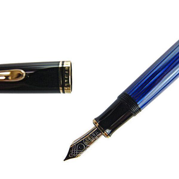 Pelikan（ペリカン） 万年筆 スーベレーン M600 ブルー縞 ペン先 F