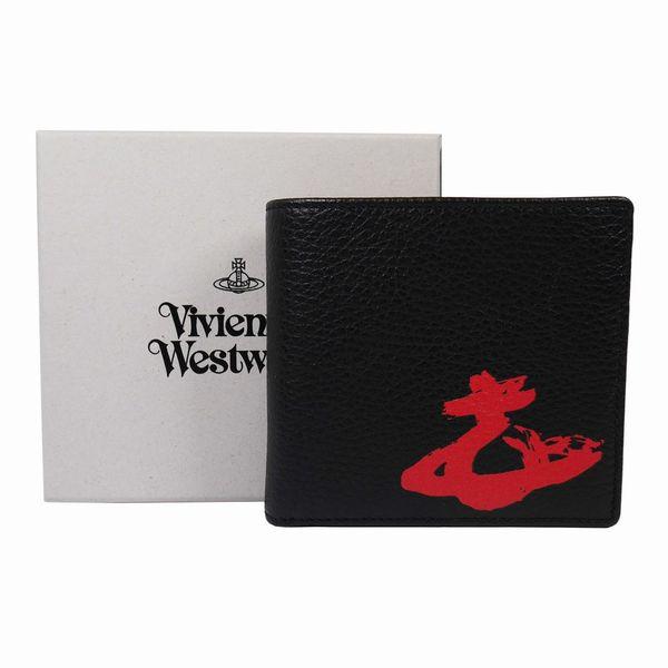 ヴィヴィアン財布 ヴィヴィアンウェストウッド 二つ折り財布 Vivienne Westwood MELIH BLACK/RED 特価セール 62％OFF｜at-shop｜07