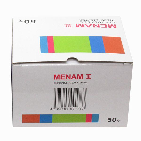使い捨てライター タイメリー ジャパン メナム スリー スライド式電子ライター MENAM III  ※(お得まとめ買い 50本セット) ※色選択不可｜at-shop｜08