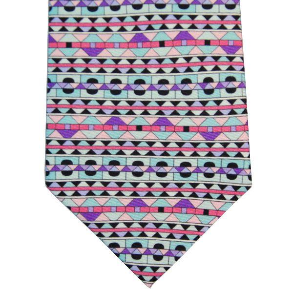 EMILIO PUCCI（エミリオプッチ） ネクタイ 8.5cm ライトブルー×ピンク