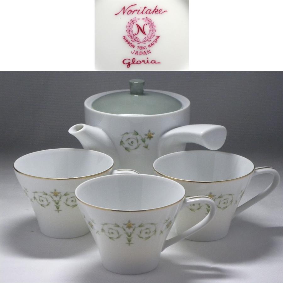ティーポット ティーカップ 茶器 急須 3客セット ブランド ノリタケ グロリア Noritake Gloria 昭和レトロ 紅茶 陶磁器 洋食器 日本陶器会社 則武 Oac アット スマイル 通販 Yahoo ショッピング