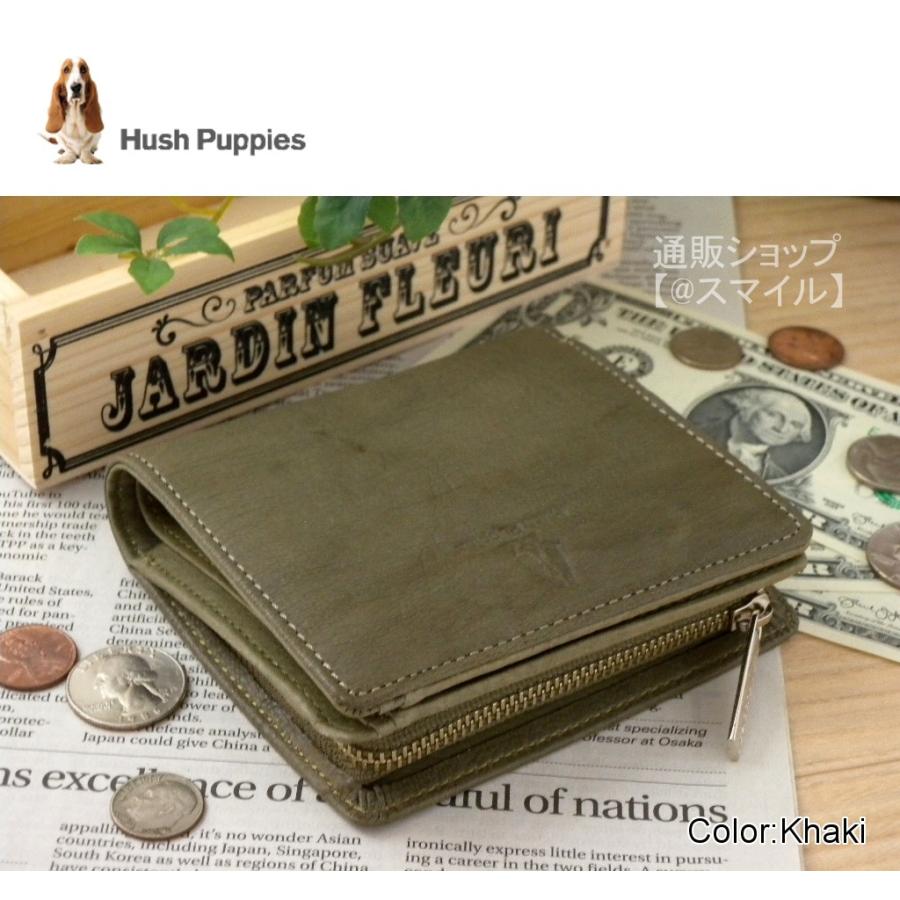 財布 二つ折り メンズ ラウンドファスナー ブランド おしゃれ アウトレット 牛革 本革 ハッシュパピー Hush Puppies レザー 多機能 ロゴ型押し 紳士 カーキ Ofs a アット スマイル 通販 Yahoo ショッピング