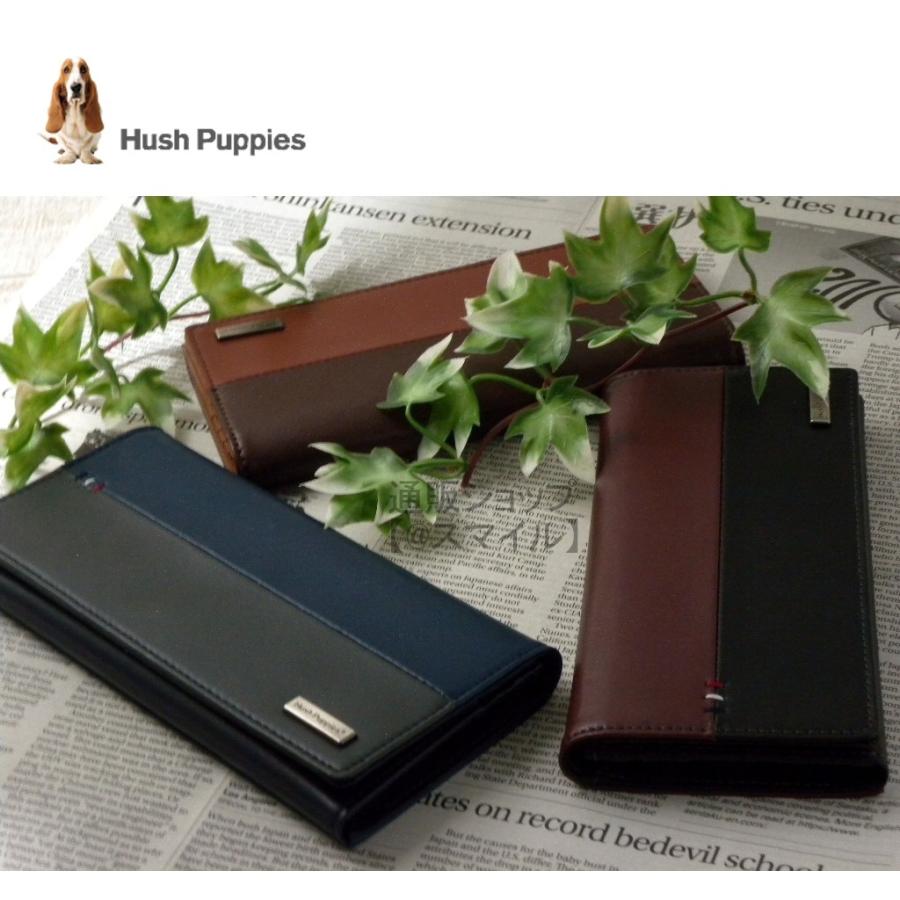 長財布 二つ折り メンズ レディース ブランド アウトレット 牛革 本革 ハッシュパピー Hush Puppies 収納力抜群 かぶせ 2色 バイカラー 3色ステッチ 紳士 婦人 Ofs アット スマイル 通販 Yahoo ショッピング