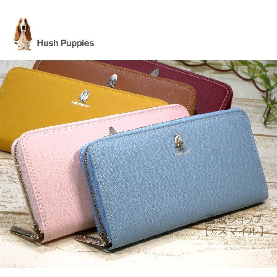 長財布 ラウンドファスナー レディース ブランド アウトレット 牛革 本革 ハッシュパピー Hush Puppies 収納力抜群 パステルカラー ミントブルー ピンク Ofs アット スマイル 通販 Yahoo ショッピング