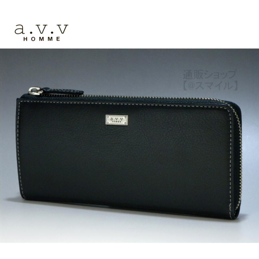 a.v.v HOMME ラウンドファスナー長財布 アー・ヴェ・ヴェ エーブイブイ 
