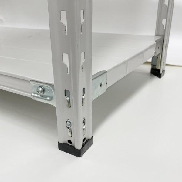 スチールラック スチール棚 セミボルトレス 軽量棚 耐荷重150kg/段 高さ2100 横幅1800 奥行450 単体 4段_2