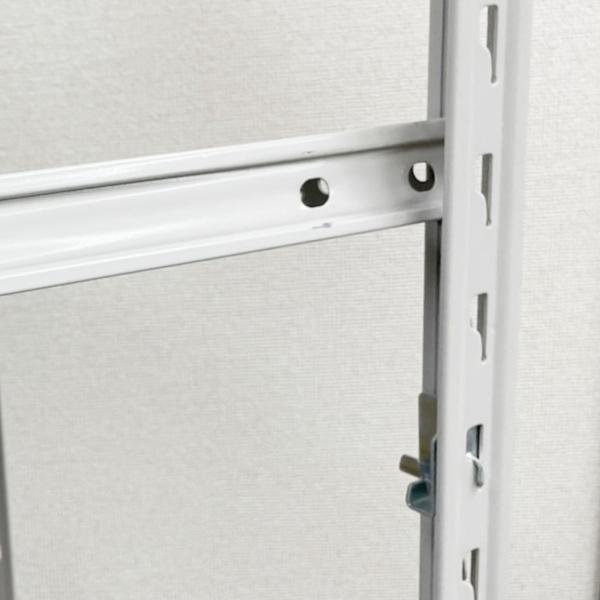 スチールラック スチール棚 セミボルトレス 軽量棚 耐荷重150kg/段 高さ2100 横幅1800 奥行450 単体 4段_4