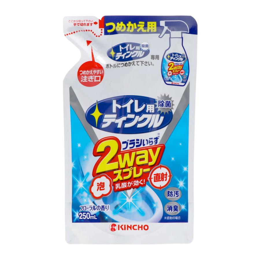 トイレ用ティンクル 直射・泡2WAYスプレー つめかえ用 250ml キンチョー | ティンクル
