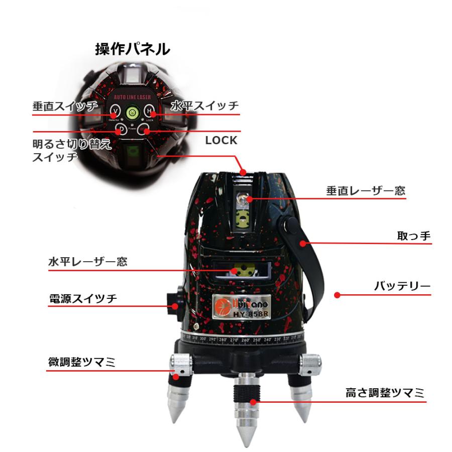 レッドレーザーマルチポイント墨出し器/2ライン/5ライン レッドレーザーマルチポイント墨出し器/2ライン/5ライン