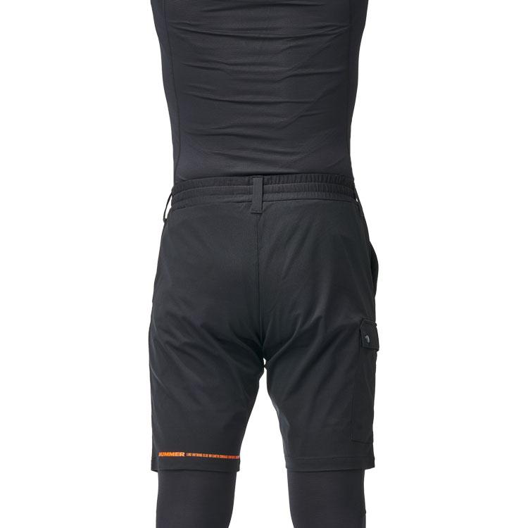 HUMMER 作業着 半ズボン メンズ 夏用 ストレッチ 作業服 速乾