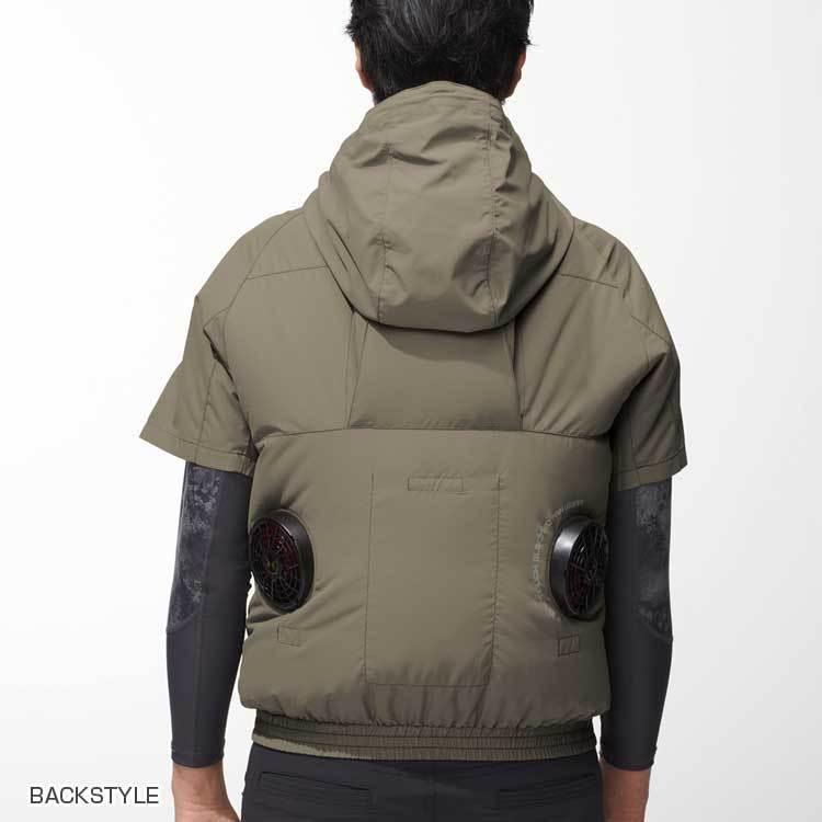 2022年 空調風神服 夏用 半袖 ブルゾン 作業服 作業着 メンズ レディース the tough 空調風神服半袖ブルゾン 服のみ 5545 空調作業服 サンエス | アタックベース | 06