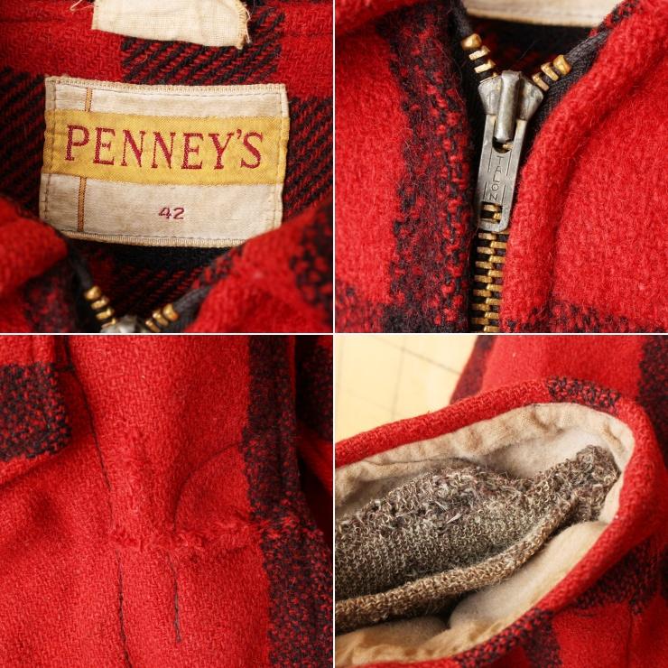 PENNEYS 50s 60s USA製 PENNEY'S ペニーズ ウール ハンティング PENNEYS 50s 60s USA製 PENNEY'S ペニーズ ウール ハンティング