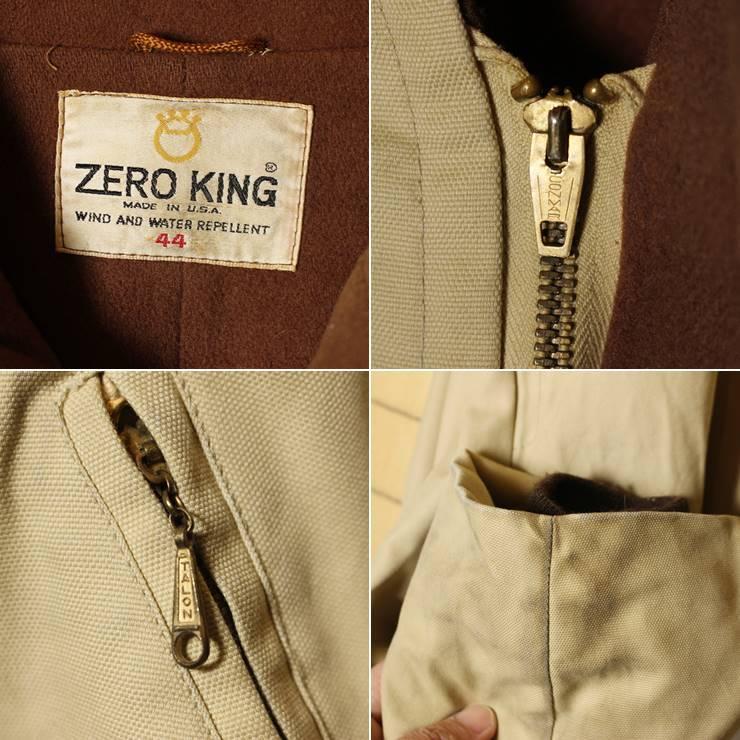 60s 70s USA製 ZERO KING ダック ハーフコート ジャケット ウール 