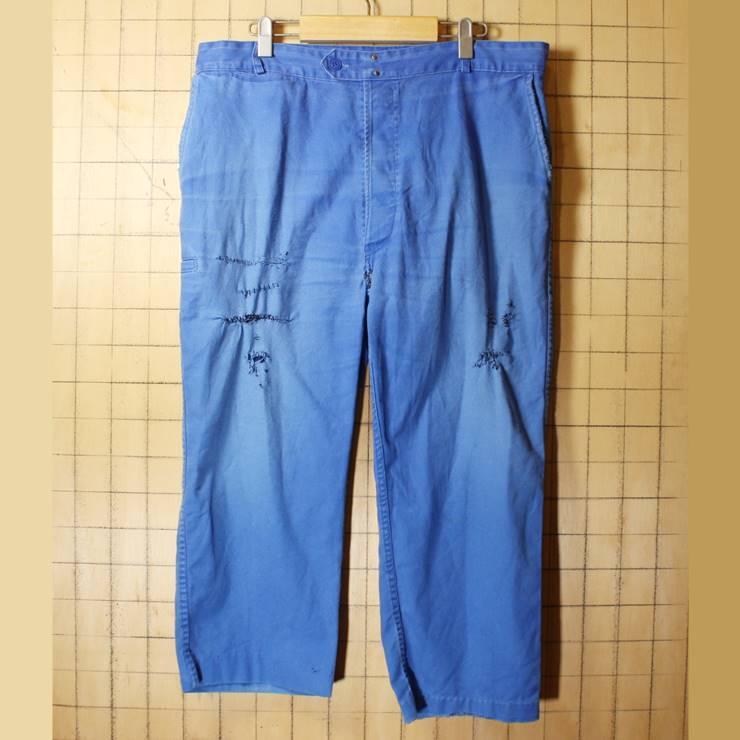 60s 70s フランス製 ADOLPHE LAFONT コットン ペインター ワークパンツ 
