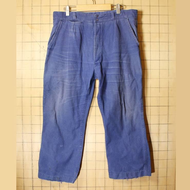 50s 60s フランス製 LE BEAU-FORT コットン ワーク ペインター 50s 60s フランス製 LE BEAU-FORT コットン ワーク ペインター