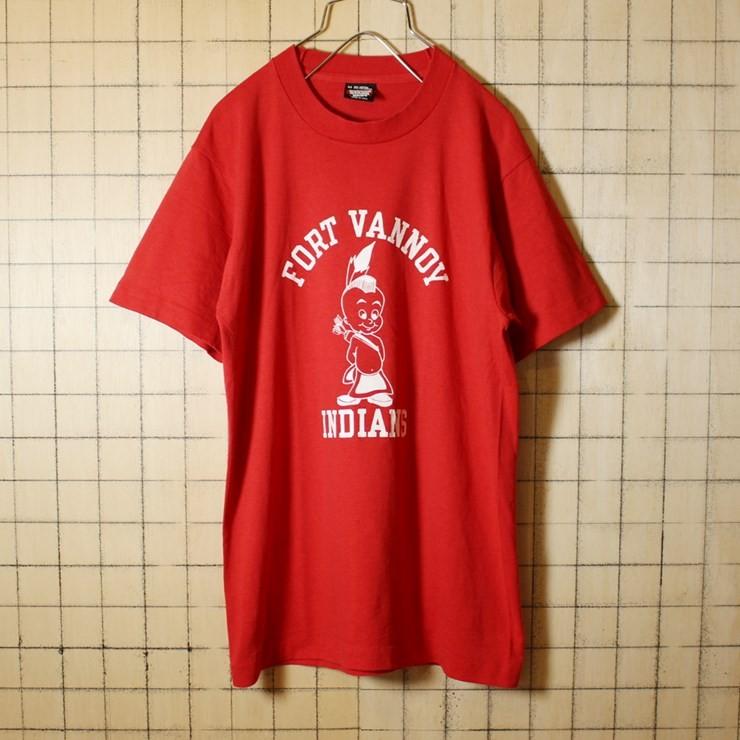 古着 Usa製 キャラクター プリント Tシャツ 半袖 レッド メンズm Screen Stars Best Fort Vannoy Indians インディアン ss6 古着屋ataco Garage 通販 Yahoo ショッピング