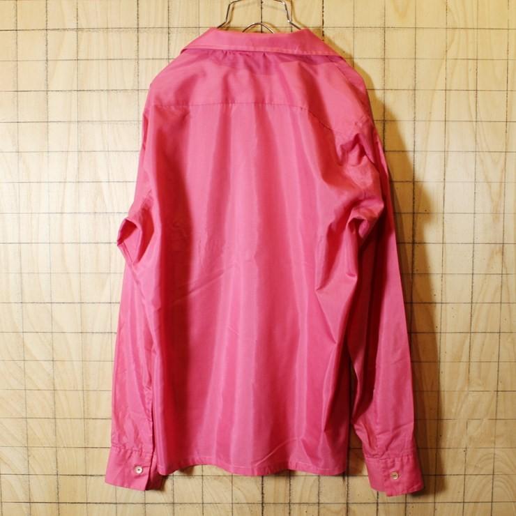 USA製 TOWNCRAFT オープンカラーシャツ 60s ビンテージ 古着 ピンク 開襟 ボックスシャツ メンズS PENNEY'S ライトフランネル｜ataco-garage｜03