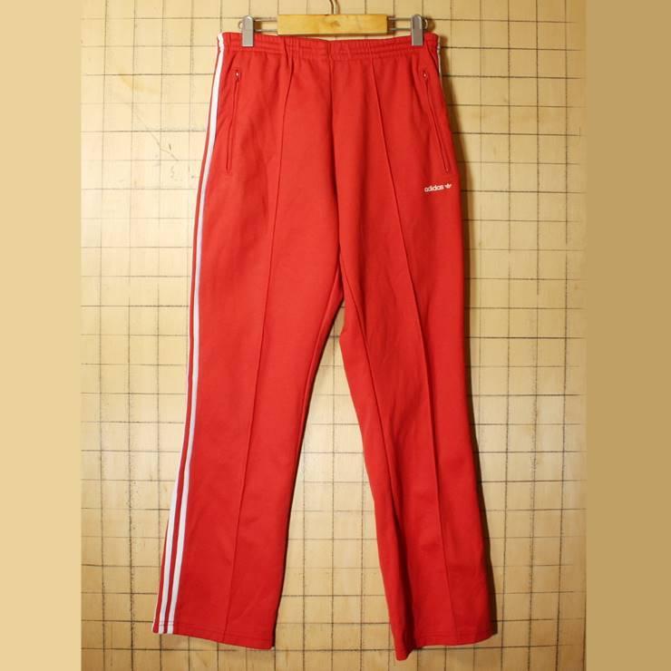 Euro Adidas アディダス ジャージ トラックパンツ メンズl レッド 赤 スポーツウェア 3本ライン ヨーロッパ古着 aw43 古着屋ataco Garage 通販 Yahoo ショッピング