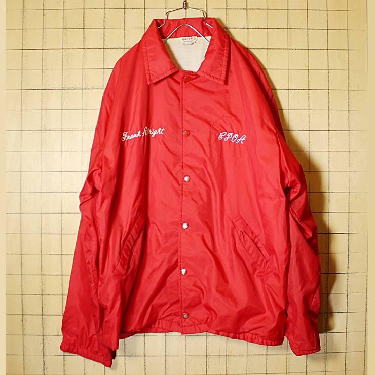 70s USA製 Birdie ナイロン コーチジャケットレッド メンズM 70s USA製 Birdie ナイロン コーチジャケットレッド メンズM