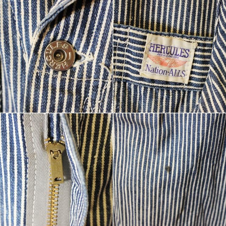 50s HERCULES NATION-ALLS ビンテージ 古着 ヒッコリー 50s HERCULES NATION-ALLS ビンテージ 古着 ヒッコリー