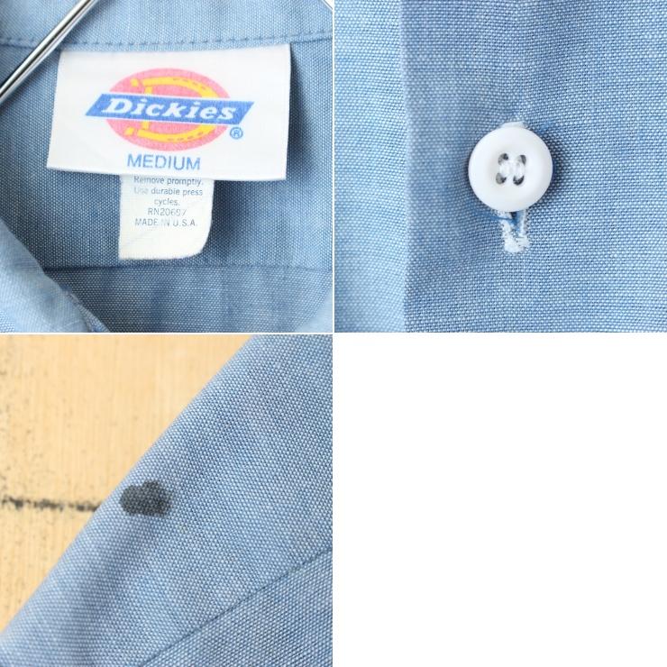 Dickies 80s 90s USA製 ディッキーズ シャンブレー ワーク シャツ 