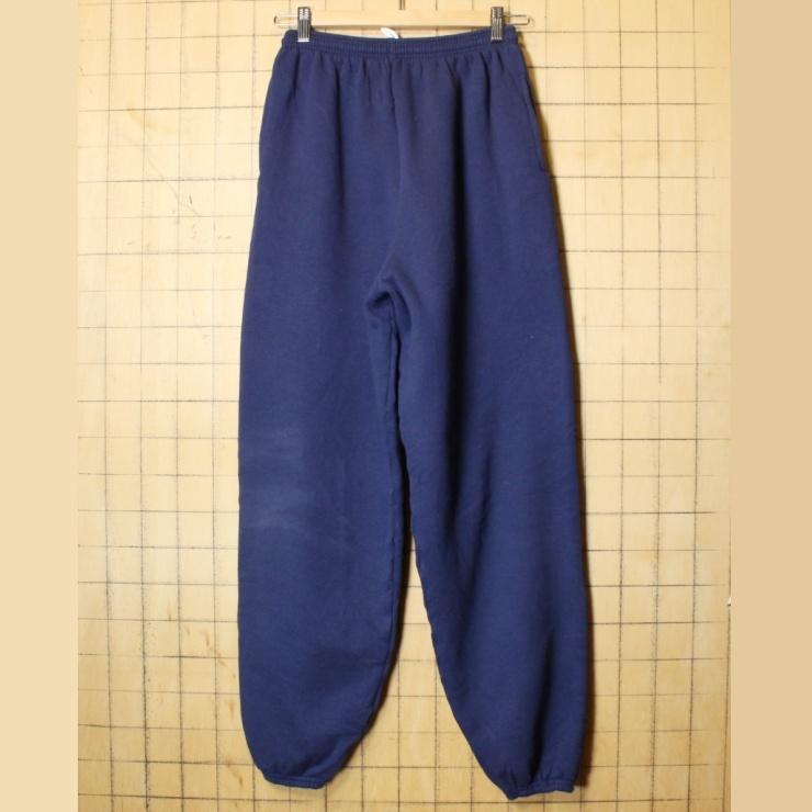 Hanes 70s 80s USA製 ヘインズ 無地 スウェットパンツ ネイビー ブルー 