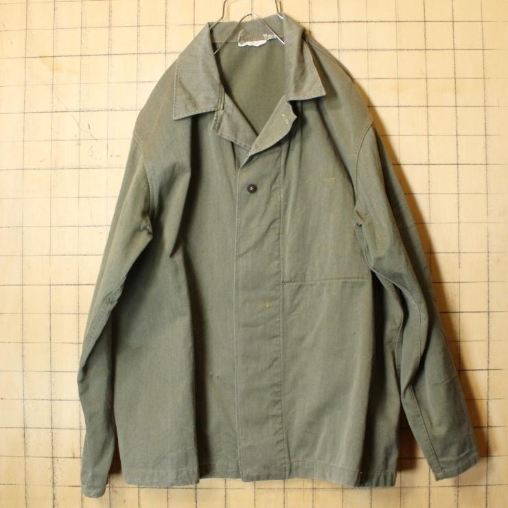 60s 70s 東ドイツ軍 フィールドジャケット メンズL相当 ミリタリー 